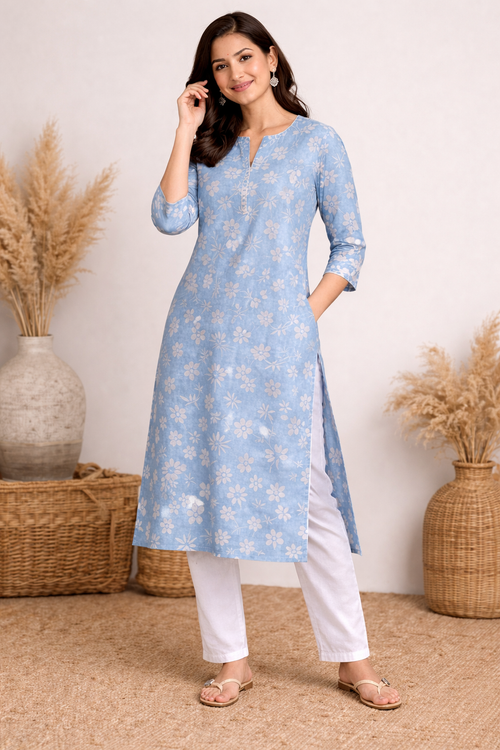 Elegant Printed Kurti – Soft Fabric | Minimal Ethnic Wear for Everyday Comfort